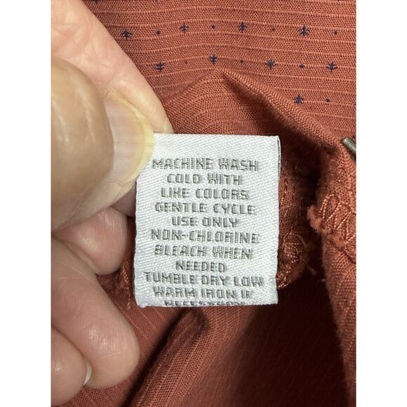 JB Holt Men's Long Sleeve Standard Fit Size XL Brown Navy Blue Flip Cuff - Picture 10 of 14